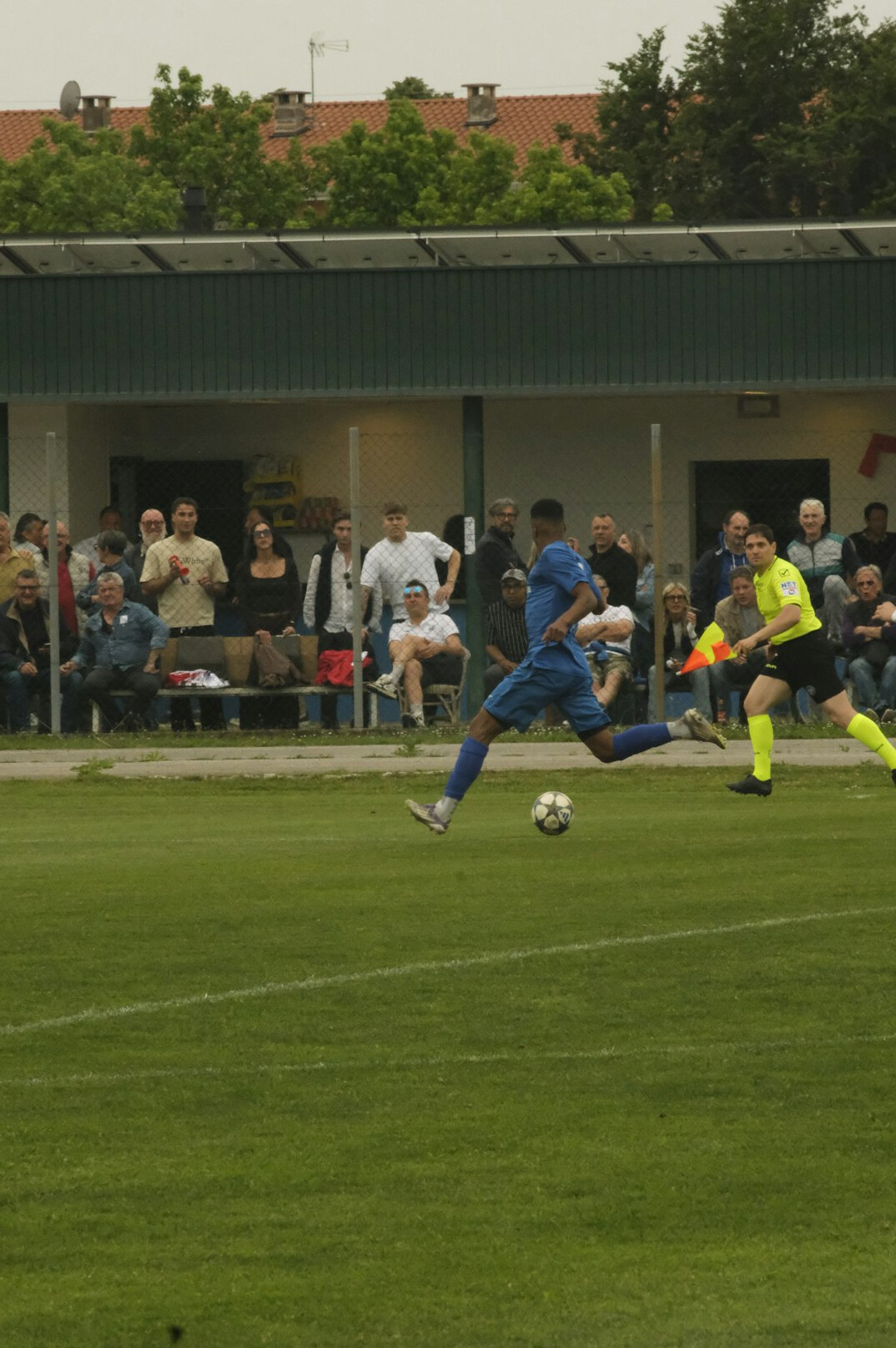 Football match in action on the pitch
