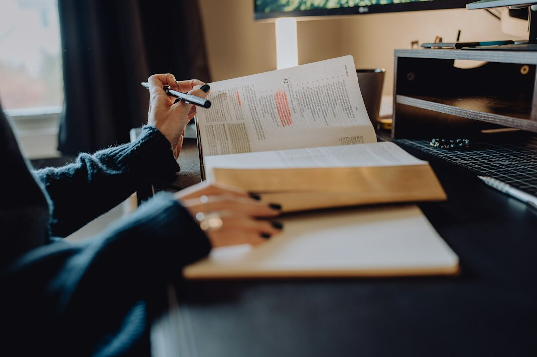 archivist examining documents